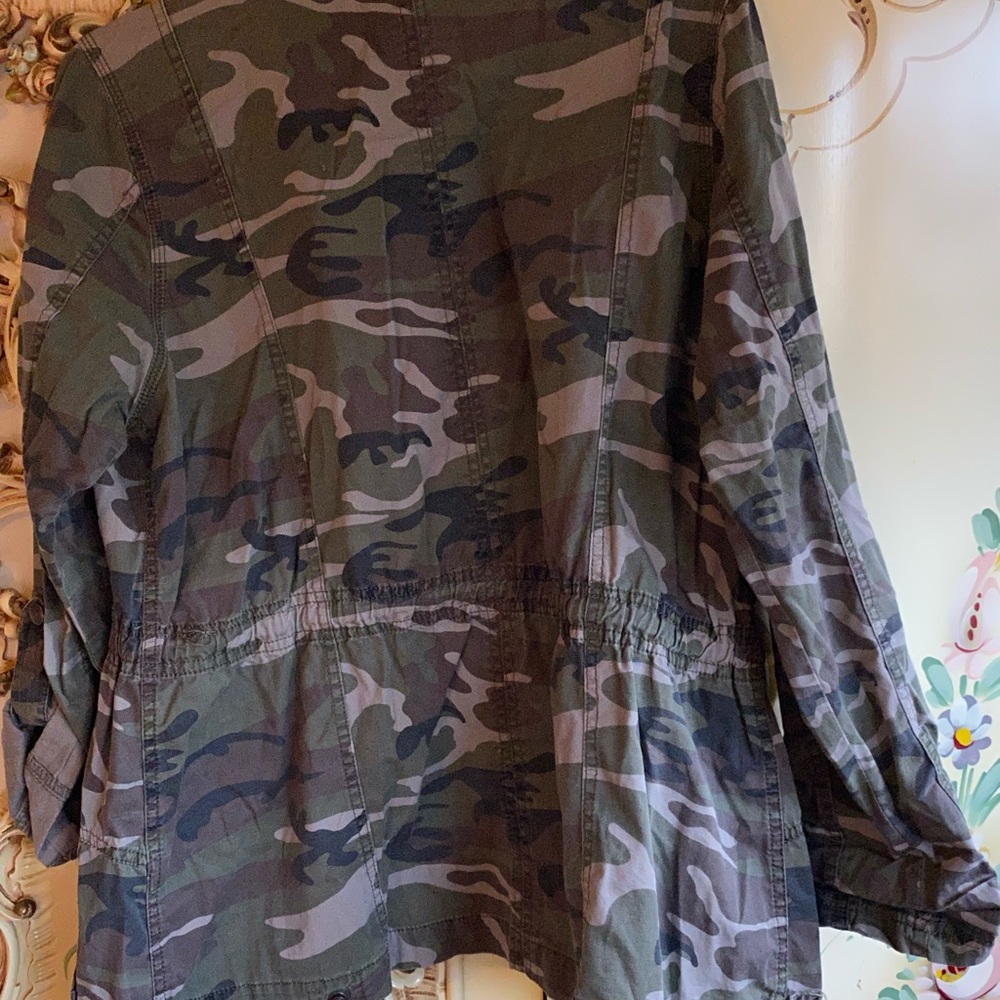 Camo Lightweight Green  Charlotte Russe Jacket No Lining I - Picture 11 of 12